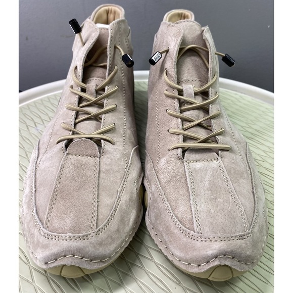 DBECK Men  Casual High Top Shoes Suede Hiking Lace-Up Boots‎ Beige US12/EU46 NEW